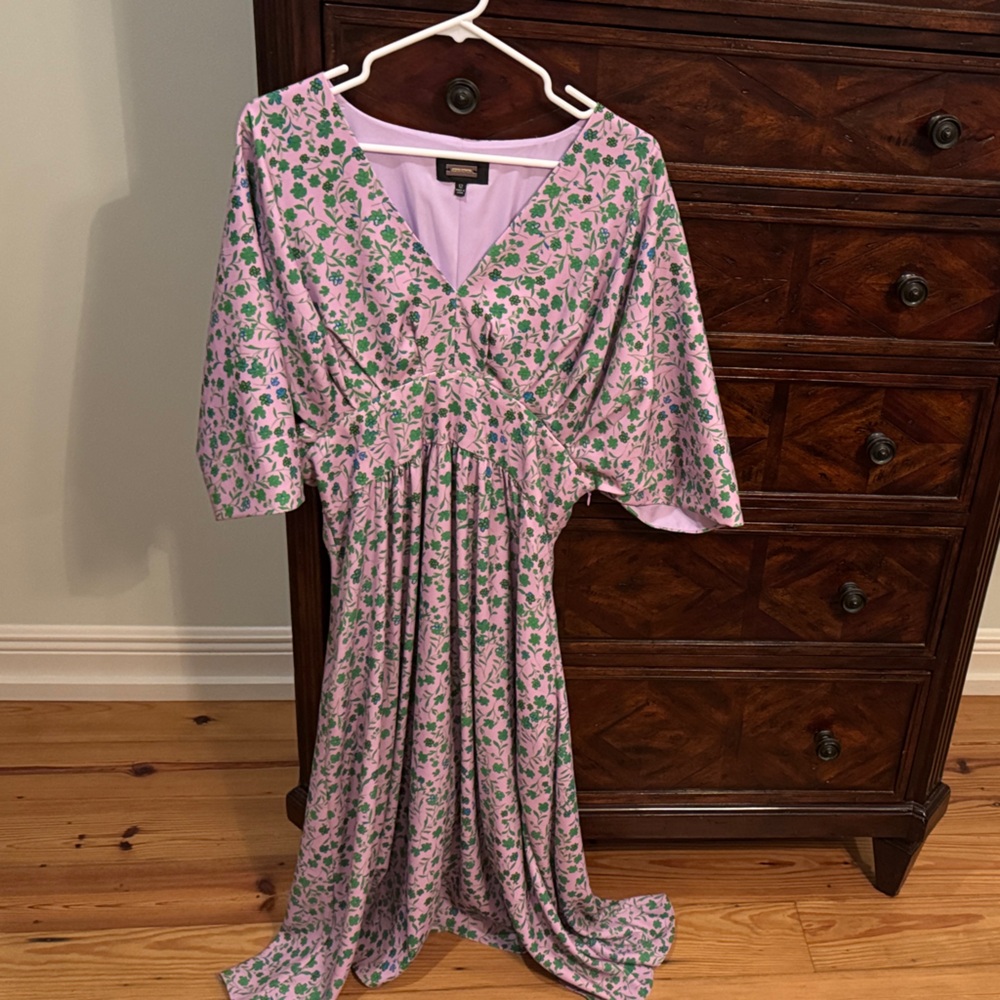 Alexia Admor Lavender and green Midi Dress